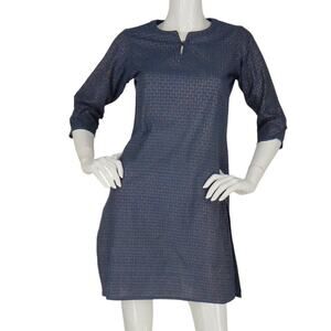 Vintage Fabindia Indigo Boho Kaftan Dress